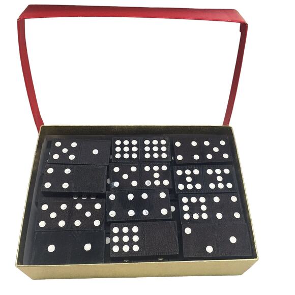 53 Vintage Wooden Double Nine Dominoes Japan - Picture 1 of 5